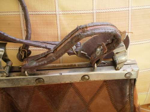 Vintage Genuine PatchWork Brown Leather Shoulder Bag