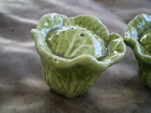 Porcelain Cabbage Salt And Pepper Shakers
