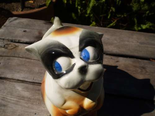 Vintage Porcelain Dog Milk Jug Marked