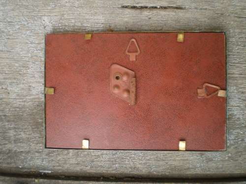 Antique Bevelled Glass Art Nouveau Metal Picture Frame Post Card Size