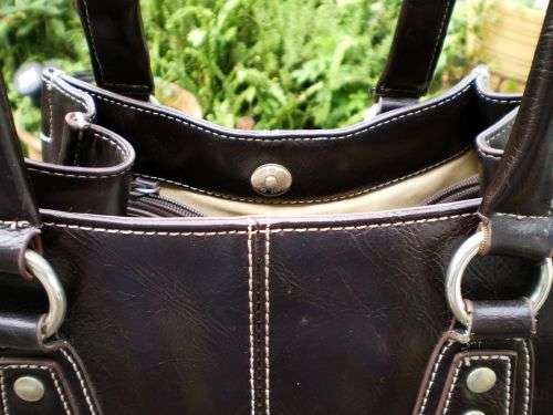 Nine West Faux Brown Leather Handbag 25cm height x 30 cm width excellent condition