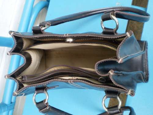 Nine West Faux Brown Leather Handbag 25cm height x 30 cm width excellent condition