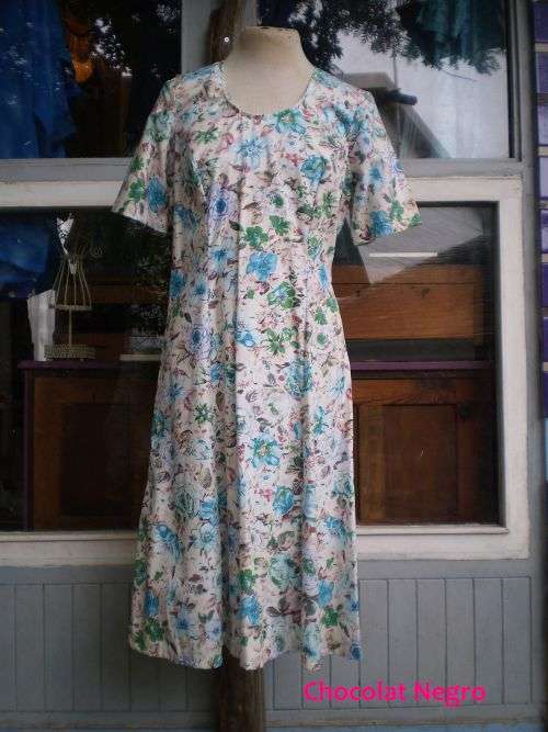 Original 1980's Vintage Floral Summer Dress Size 14