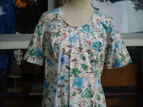 Original 1980's Vintage Floral Summer Dress Size 14