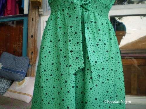 Vintage 1970s Buttoned Green Dress Size 10 to small 12 excellent condition