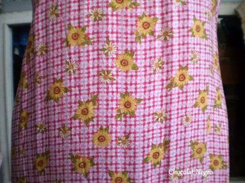 Vintage 1980s  Feminine Maxi Dress Sunflowers On Pink Size 10 excellent condition