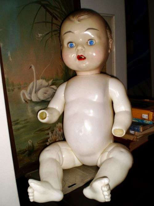 Collectable Large 1950s Vintage Celluloid Kader Speaking Doll Hands Missing 65 cm