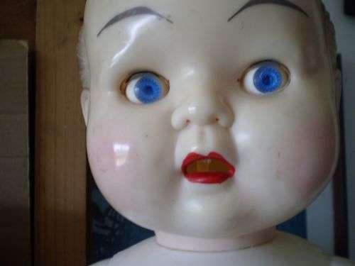 Collectable Large 1950s Vintage Celluloid Kader Speaking Doll Hands Missing 65 cm