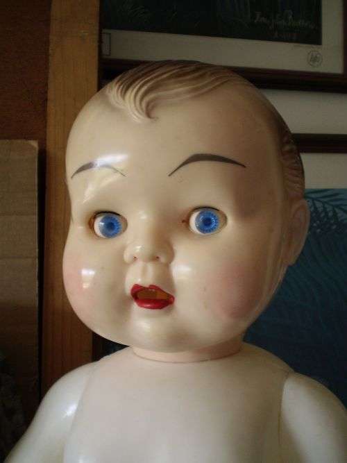 Collectable Large 1950s Vintage Celluloid Kader Speaking Doll Hands Missing 65 cm