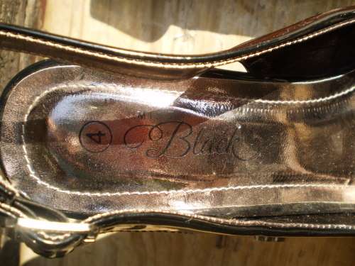 Original Miss Black Sling Back Heels Shoes Size 4