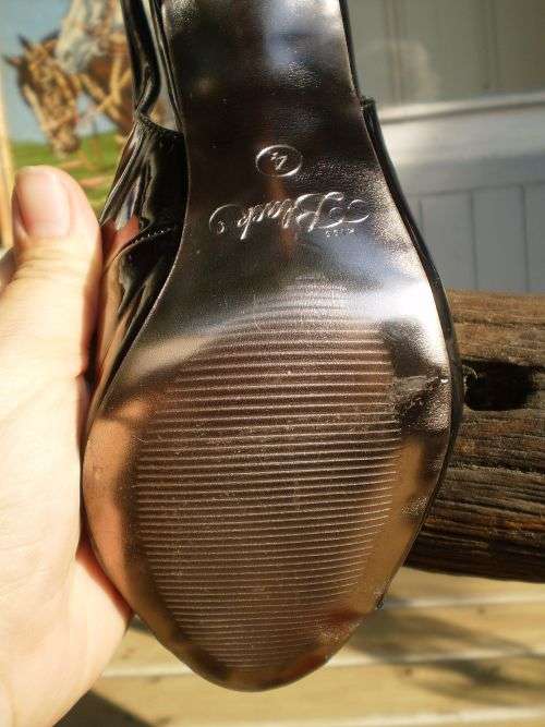 Original Miss Black Sling Back Heels Shoes Size 4