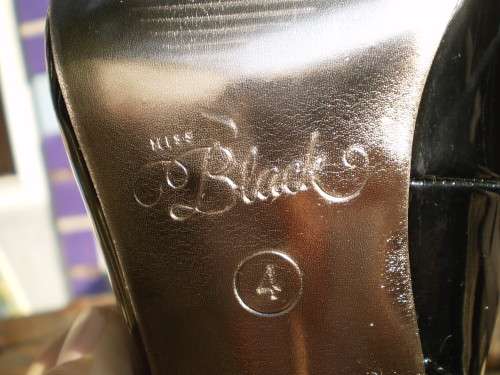 Original Miss Black Sling Back Heels Shoes Size 4