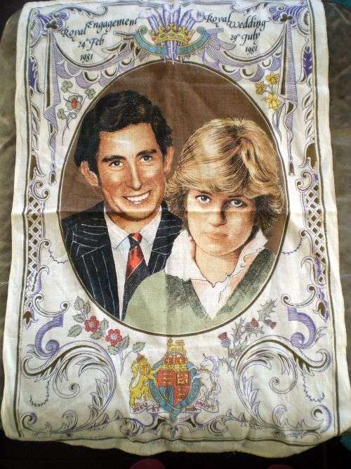 Vintage Royal Engagement And Royal Wedding 1981 Charles And Diana 1981 Wall Table Cloth Tapestry