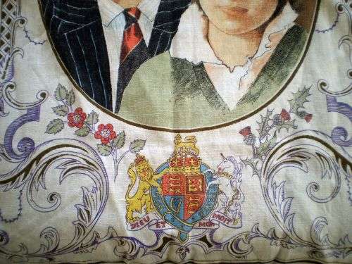 Vintage Royal Engagement And Royal Wedding 1981 Charles And Diana 1981 Wall Table Cloth Tapestry