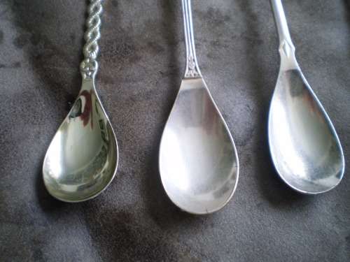 Vintage Set Of 8 Silver Plated Souvernir Spoons From Holland 1970s