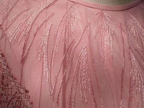 Vintage 1980s Pink Chiffon Dress Two Pieces Size 12