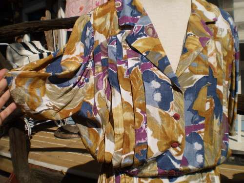 1980s Vintage Day Jacket Dress Size 14 With Collar