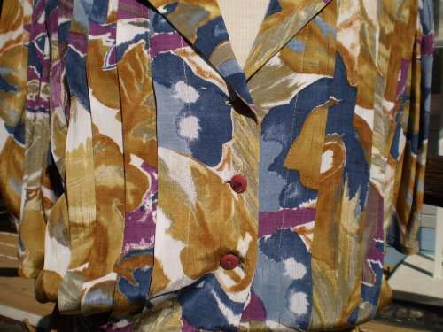 1980s Vintage Day Jacket Dress Size 14 With Collar