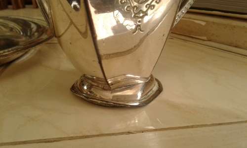 Silverplated Flower Engraved Tea Coffee Set Teapot Sugar And Milk Jug