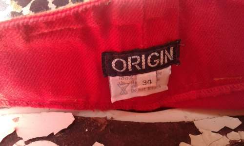 Original Vintage Origin Hi Waist Red Denim Jeans Size 14