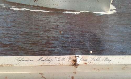 Vintage Safmarine Mailship S.A Vaal From Table Bay Tray