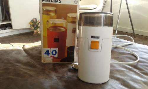 Vintage German Philips Electric Coffee Bean Grinder Working