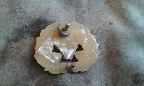 Vintage Badge With Leopard Head Semper Melius Aliis