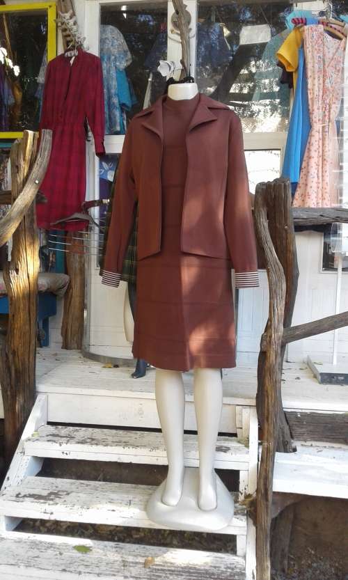 Origjnal 1960s Vintage Two Piece Dress And Jacket By Italmoda Size 14
