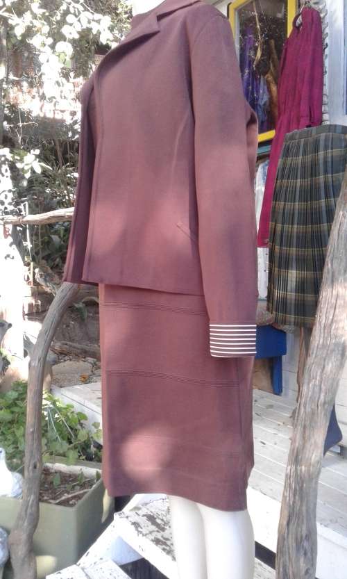 Origjnal 1960s Vintage Two Piece Dress And Jacket By Italmoda Size 14