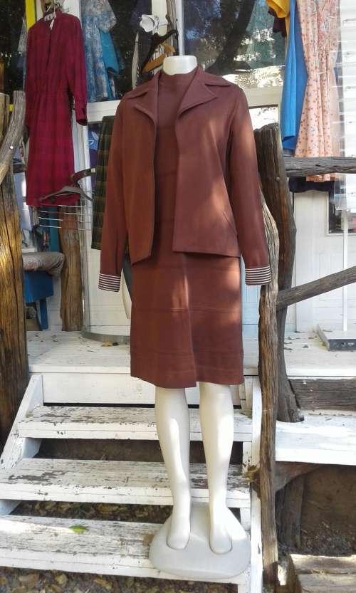 Origjnal 1960s Vintage Two Piece Dress And Jacket By Italmoda Size 14