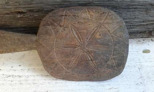 Antique Primitive Hand Carved Wooden Butter Bread Paddle Board