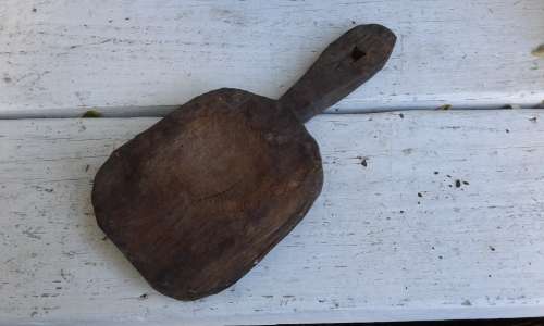 Antique Primitive Hand Carved Wooden Butter Bread Paddle Board