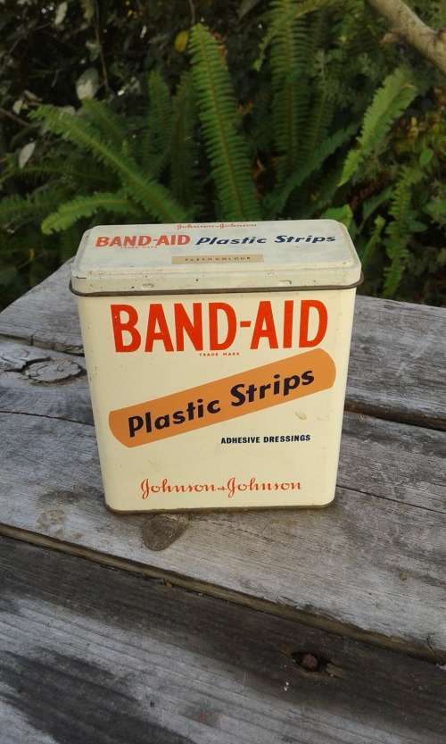 Antique Band-Aid Plastic Strips Johnson & Johnson Metal Tin