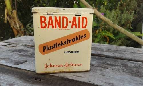 Antique Band-Aid Plastic Strips Johnson & Johnson Metal Tin