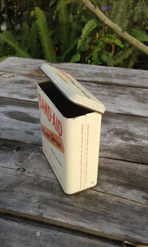 Antique Band-Aid Plastic Strips Johnson & Johnson Metal Tin