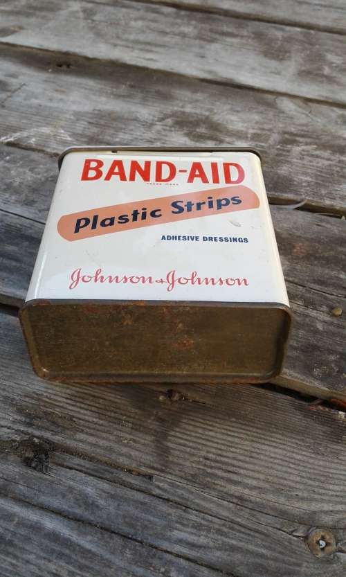 Antique Band-Aid Plastic Strips Johnson & Johnson Metal Tin