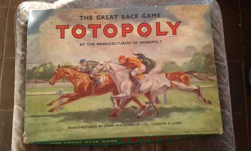 Vintage Collectable Totopoly The Great Race Game Boardgame John Waddington Complete 1949 edition