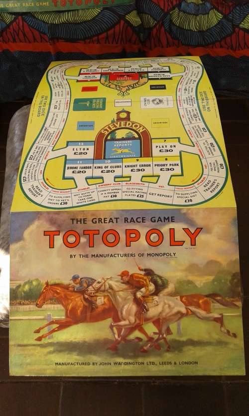 Vintage Collectable Totopoly The Great Race Game Boardgame John Waddington Complete 1949 edition