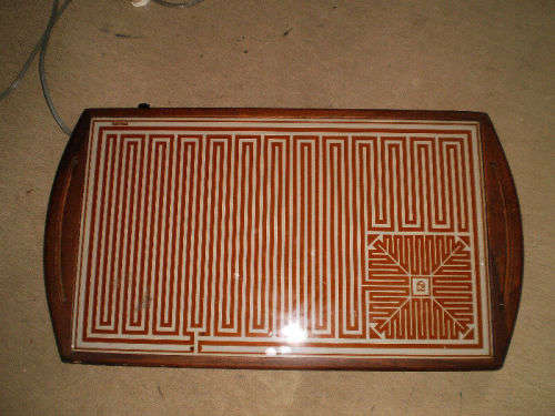 Vintage Philipps Mid Century Modern Glass And Wood Food Warmer Electric Hot Tray 75 cm x 40 cm
