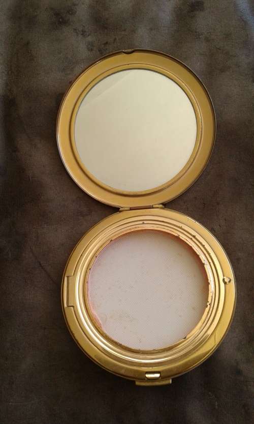 Vintage Stratton Blue And White Navy Stripes Compact Powder Made In England