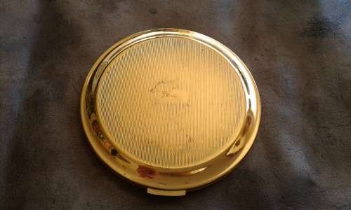 Vintage Stratton Blue And White Navy Stripes Compact Powder Made In England