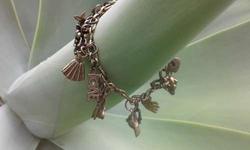 Vintage Handmade Artisan Lucky Charm Bracelet