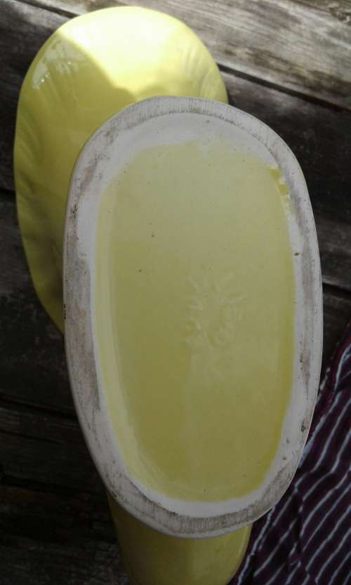 Vintage Yellow Cornucopia Luci Ware Vase No.7008 circa 1940s