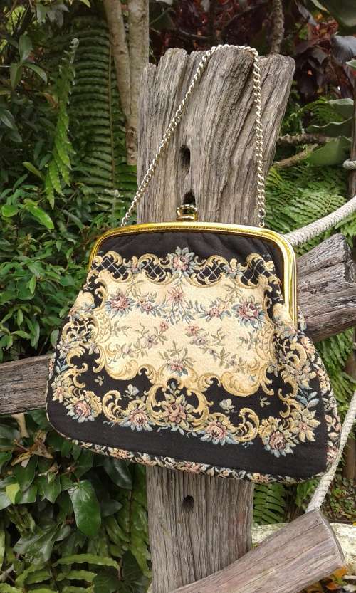 Large Vintage Tapestry Handbag