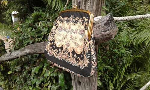 Large Vintage Tapestry Handbag