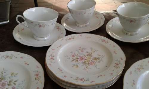 Vintage Chinese Porcelain Tea Set Beautiful Floral Pattern Marked