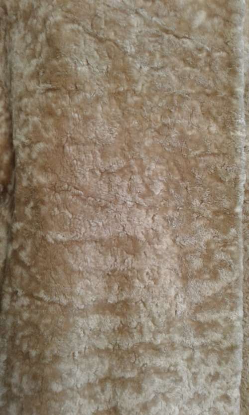 Vintage Original 1960s Golden Persian Lamb Karakul Genuine Fur Coat With Mink Collar Size 14