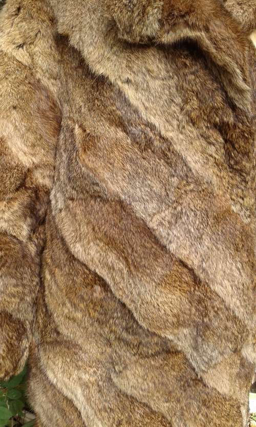 Vintage Finest Quality Natural Golden Red Genuine Fox Fur Coat Size 10 to 12 Made In Germany