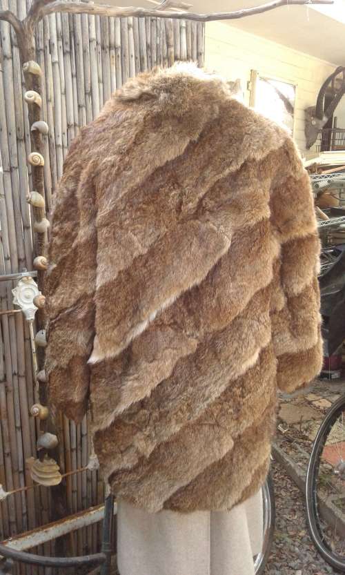 Vintage Finest Quality Natural Golden Red Genuine Fox Fur Coat Size 10 to 12 Made In Germany