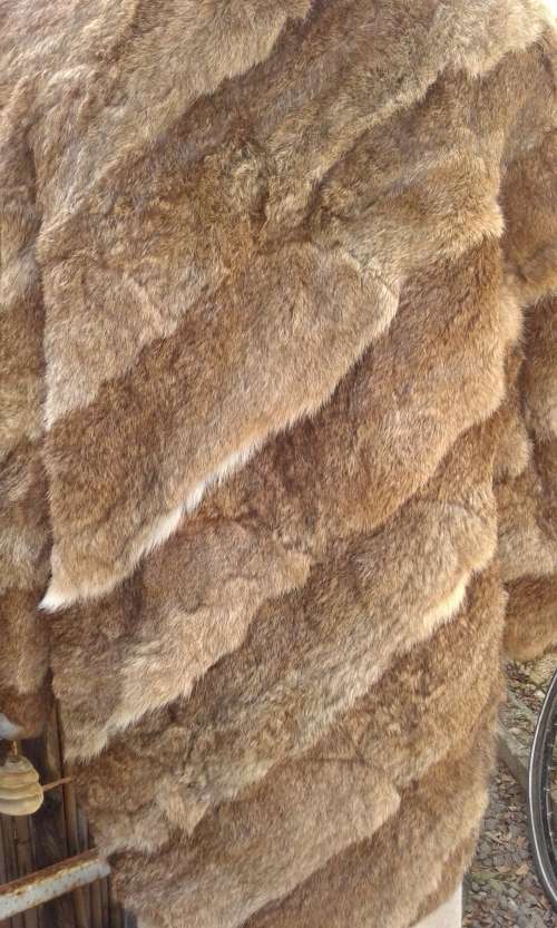 Vintage Finest Quality Natural Golden Red Genuine Fox Fur Coat Size 10 to 12 Made In Germany
